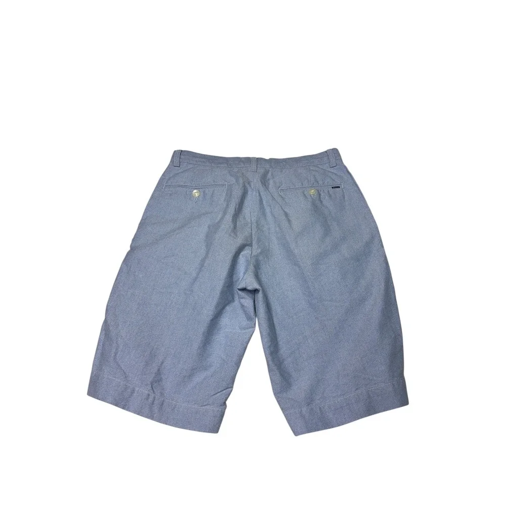 Polo Ralph Lauren Mens Blue Oxford Cotton Chino Shorts W30 L11 Regular Fit‎